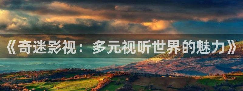 老湿的影院：《奇迷影视：多元视听世界的魅力》